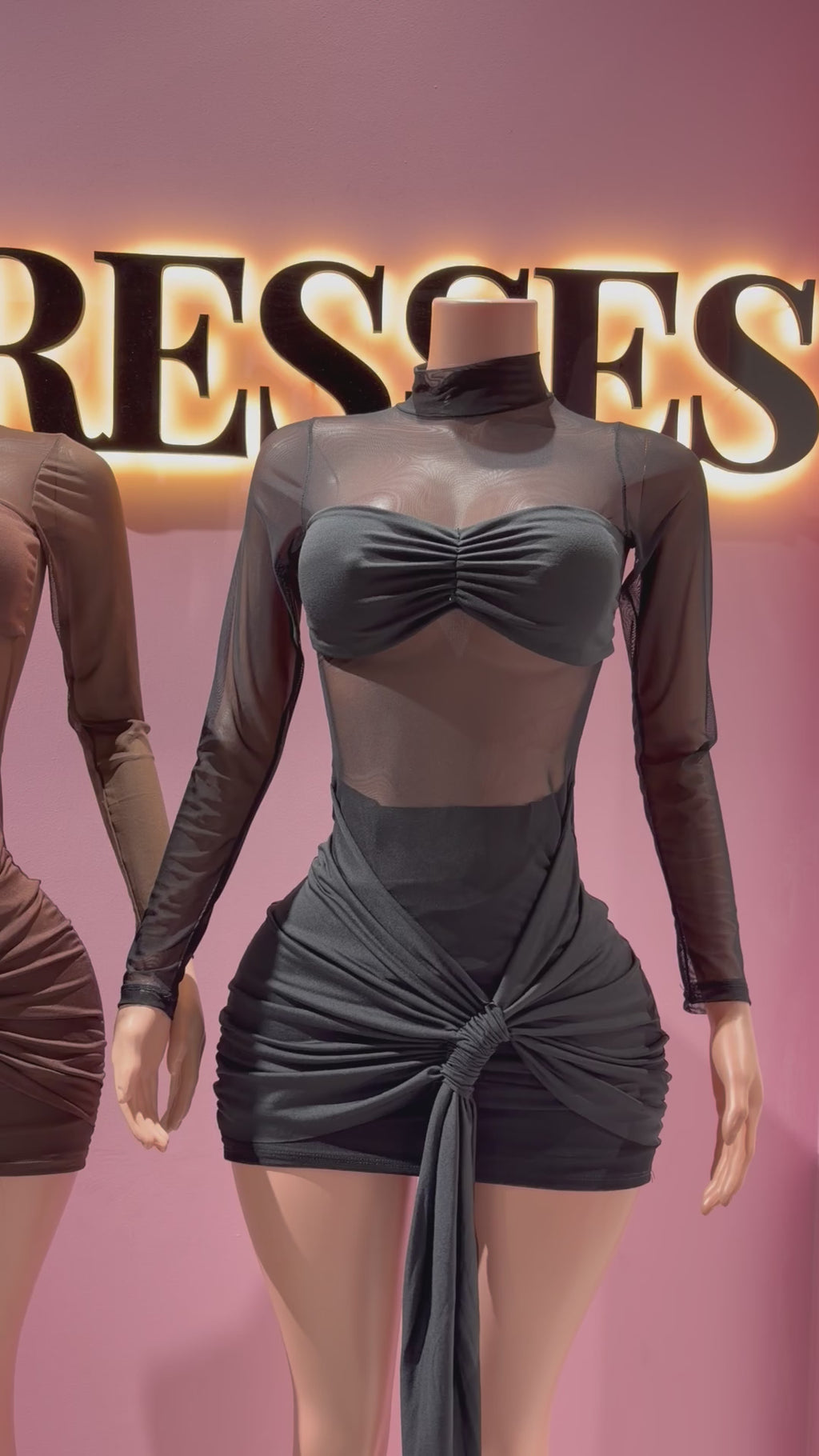 Mini dress Noir transparencia