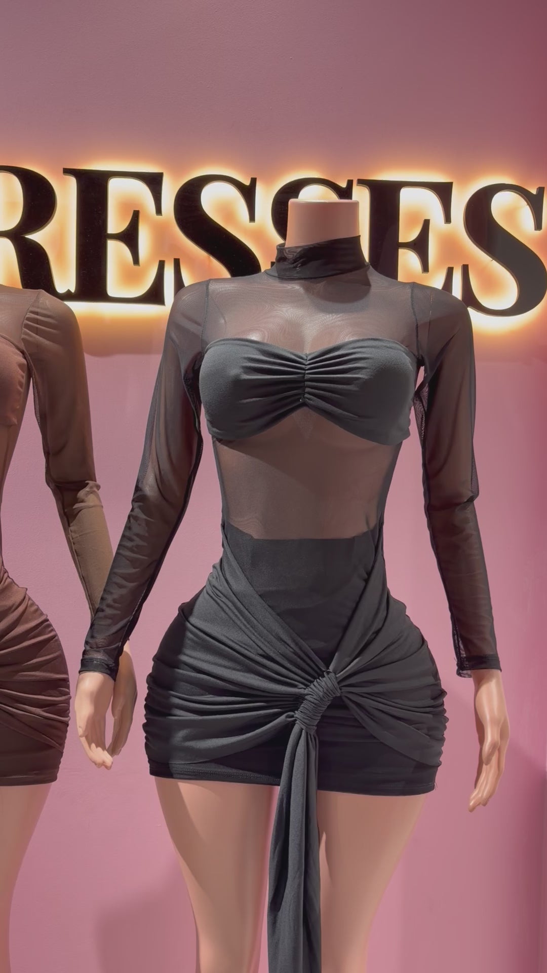 Mini dress Noir transparencia