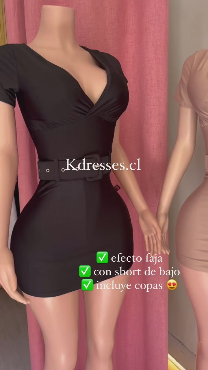 Vestido short escote
