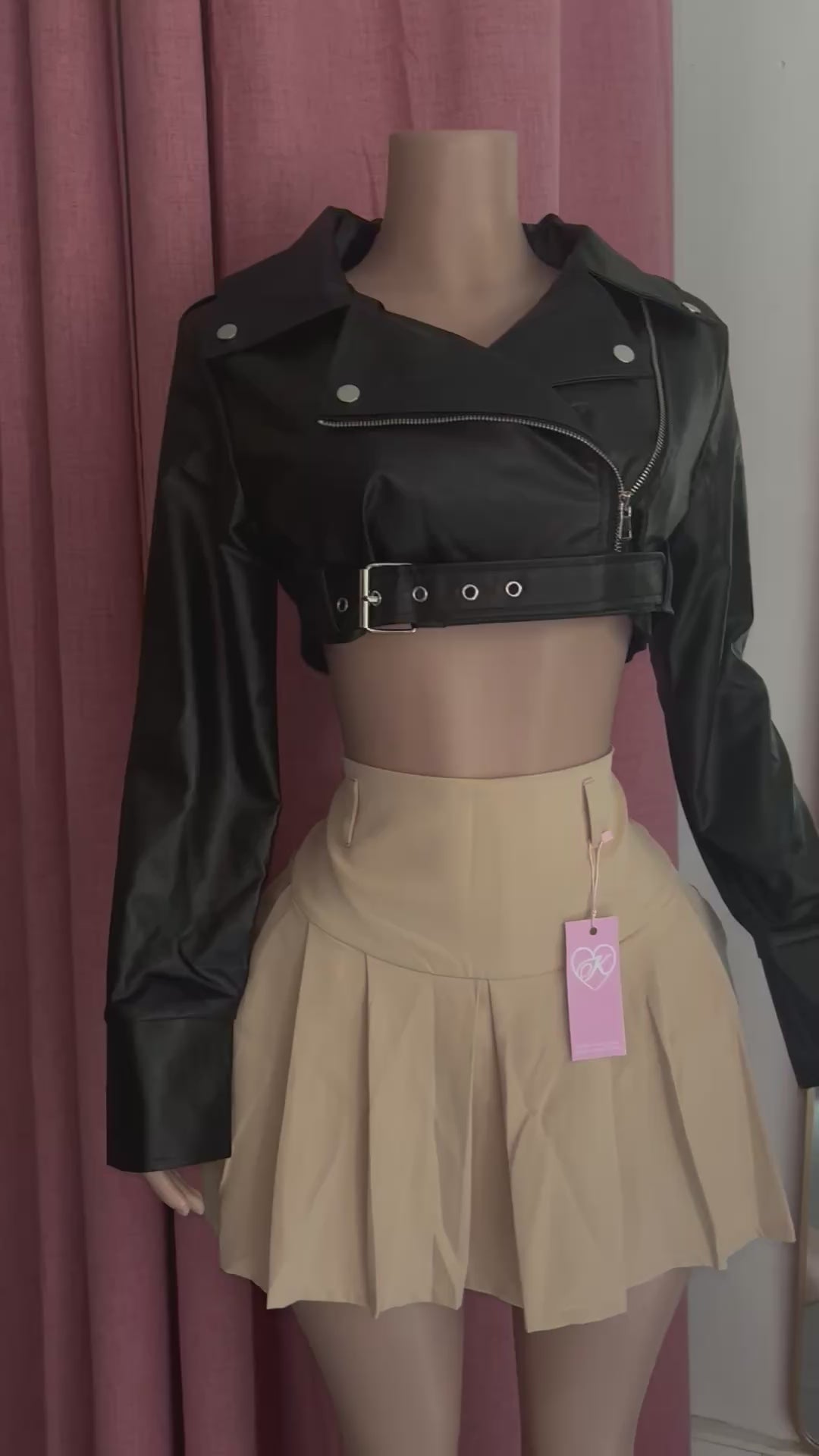 chaqueta ecocuero corta