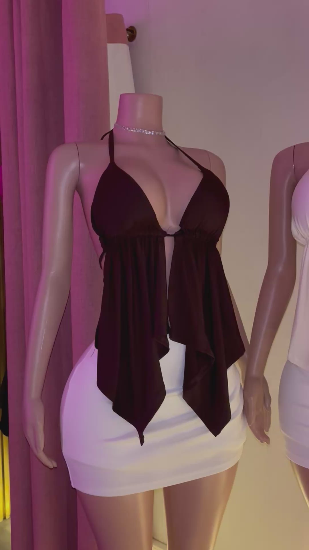 Top escote flecos