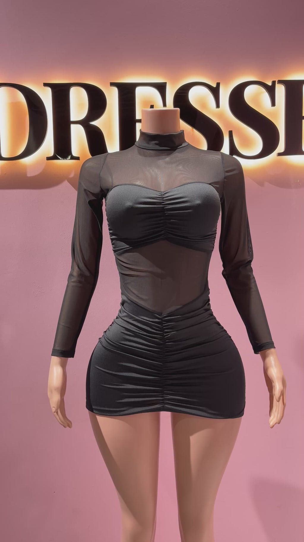 Vestido transparencia push up