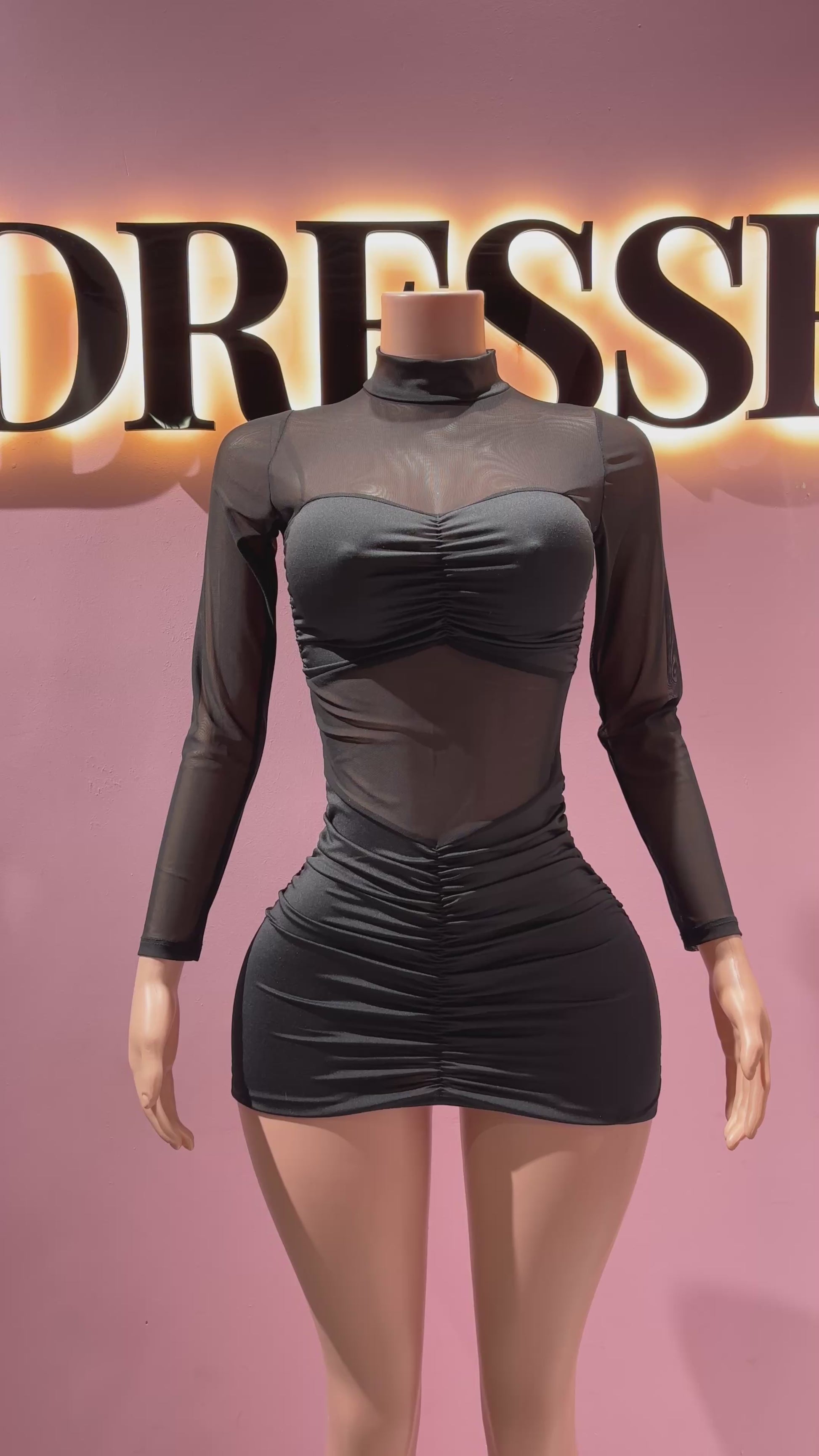 Vestido transparencia push up