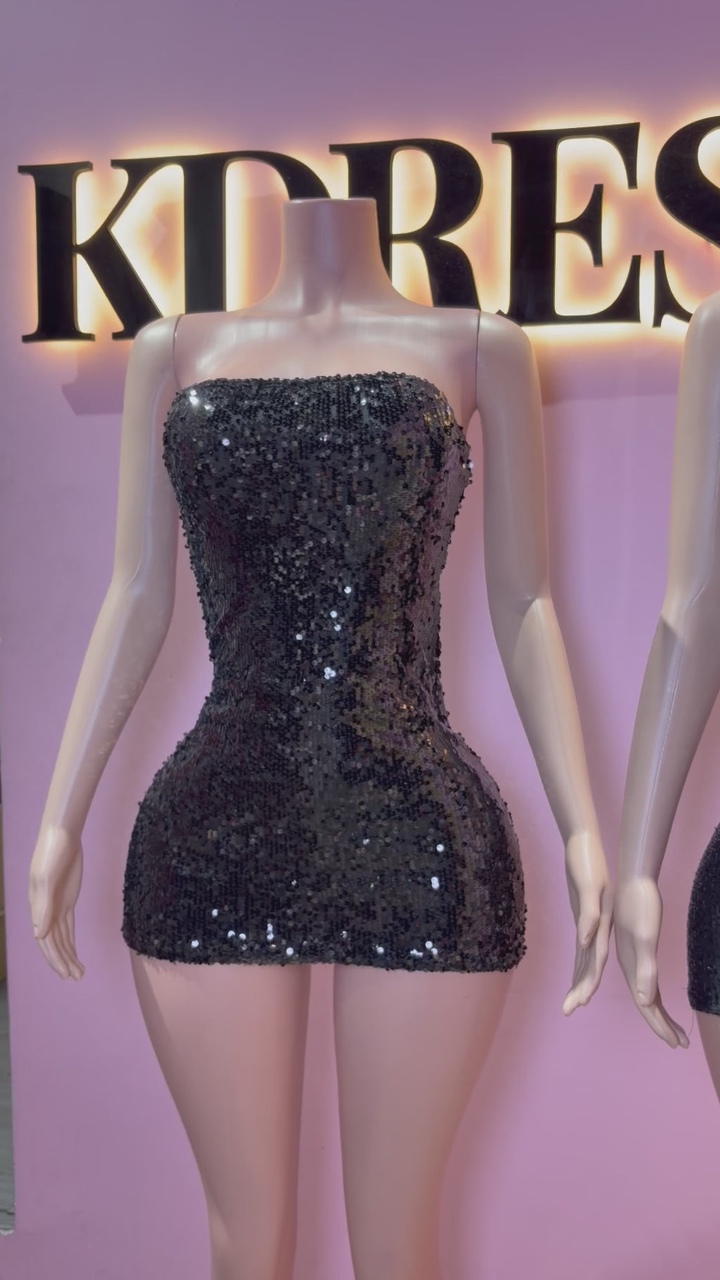 Mini dress Strapless lentejuelas🖤