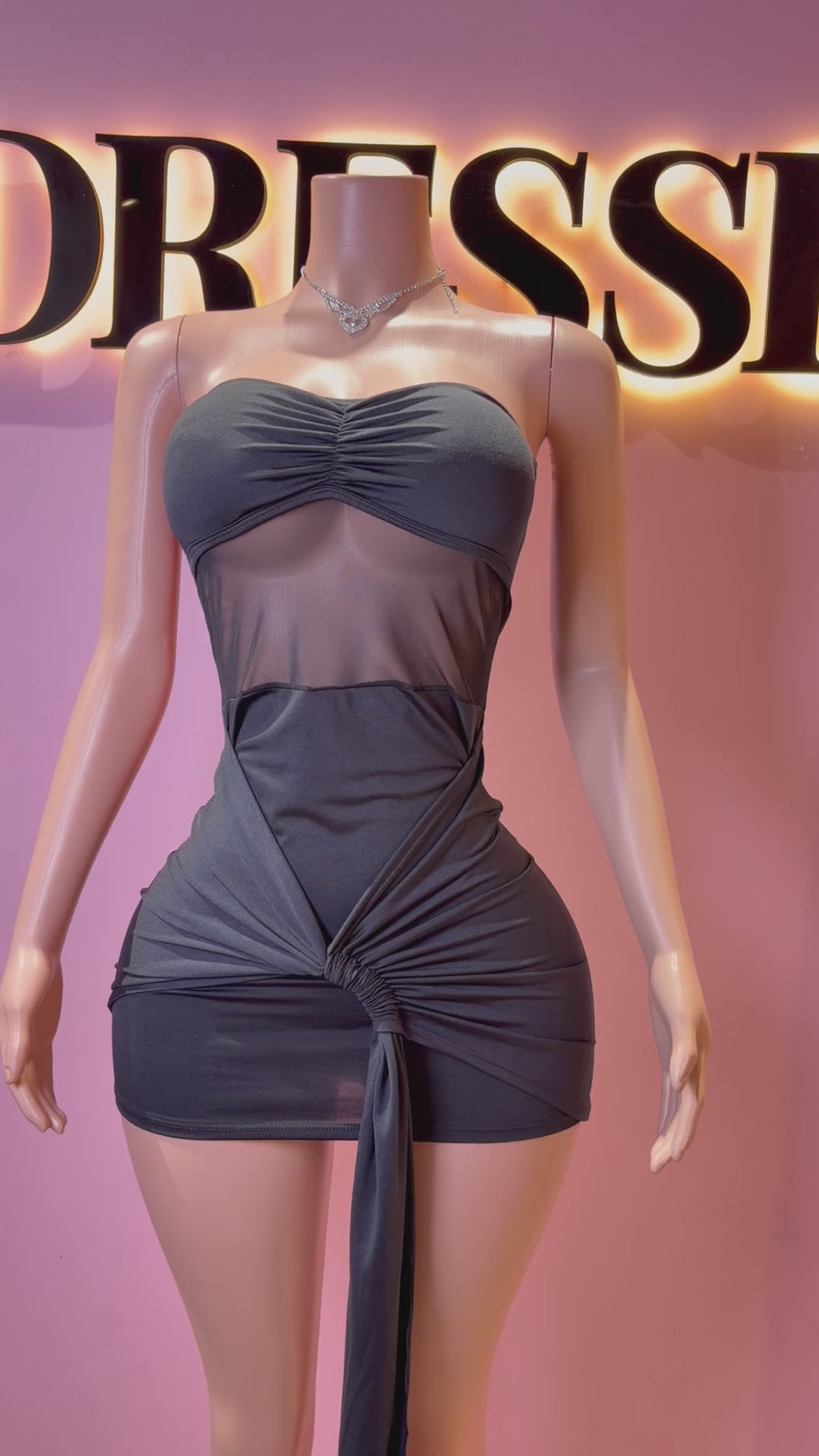 Vestido Strapless Noir