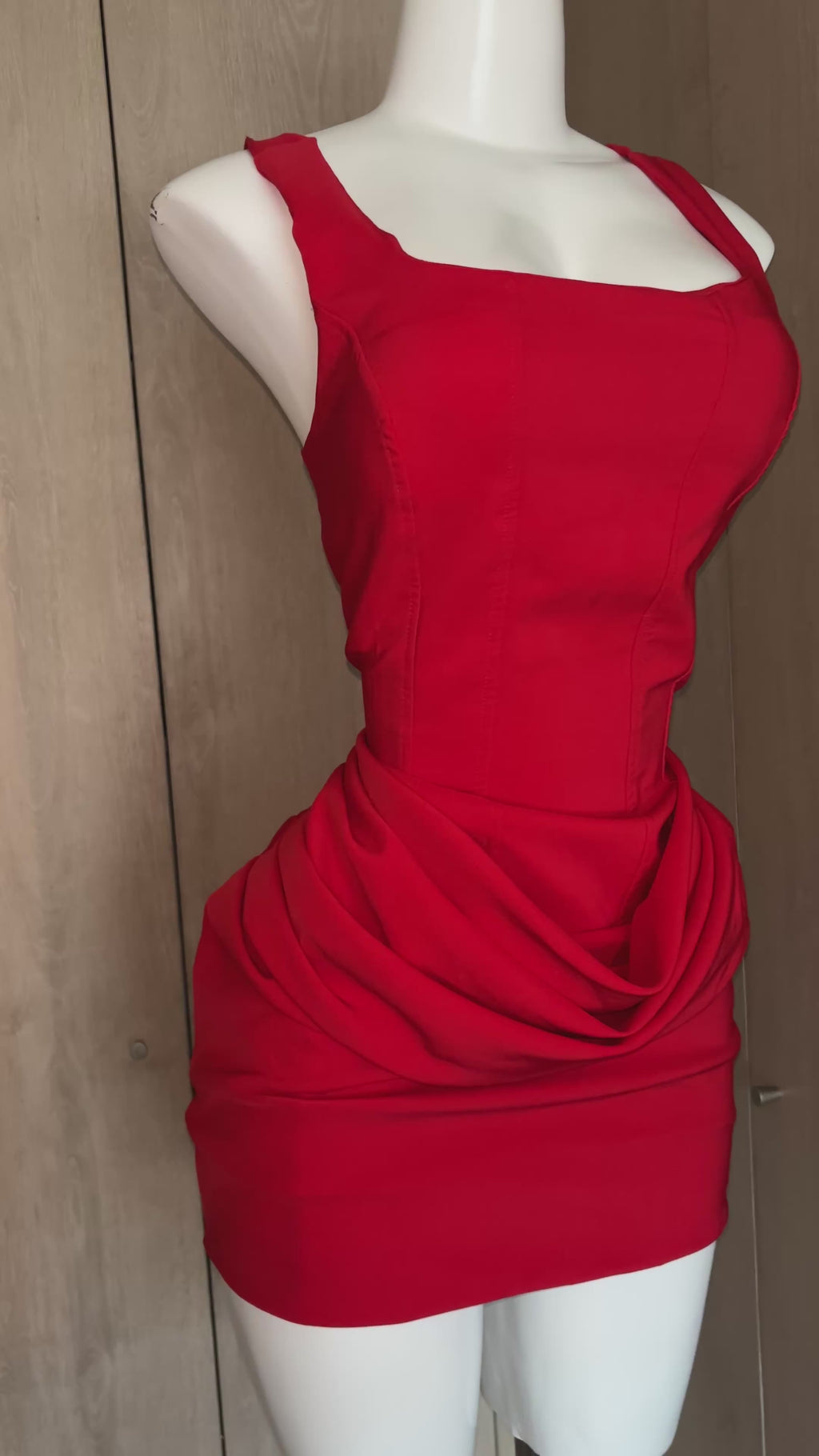 Vestido Corset drapeado